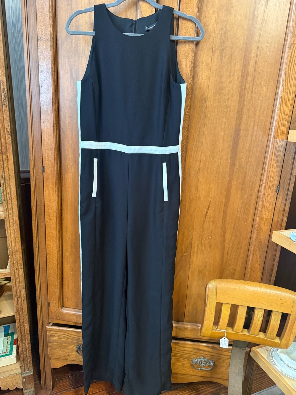 Banana Republic Black Jumpsuit with white Trim